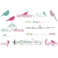 Stickserie - Birds d'amour